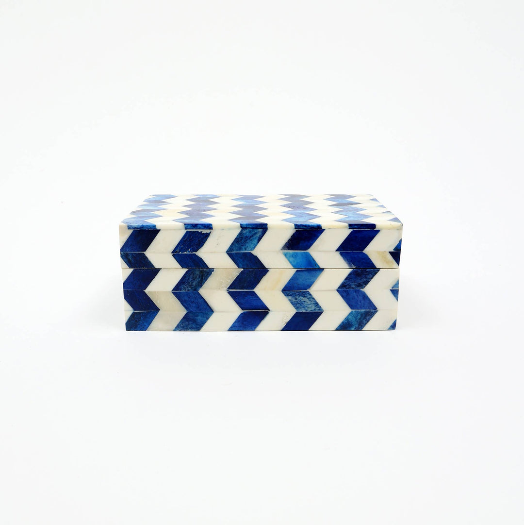 Zany Zigzag Wooden Storage Box 6x4x2.5"