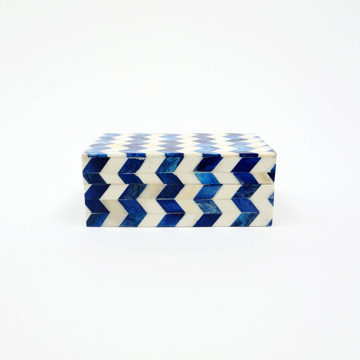 Zany Zigzag Wooden Storage Box 6x4x2.5"