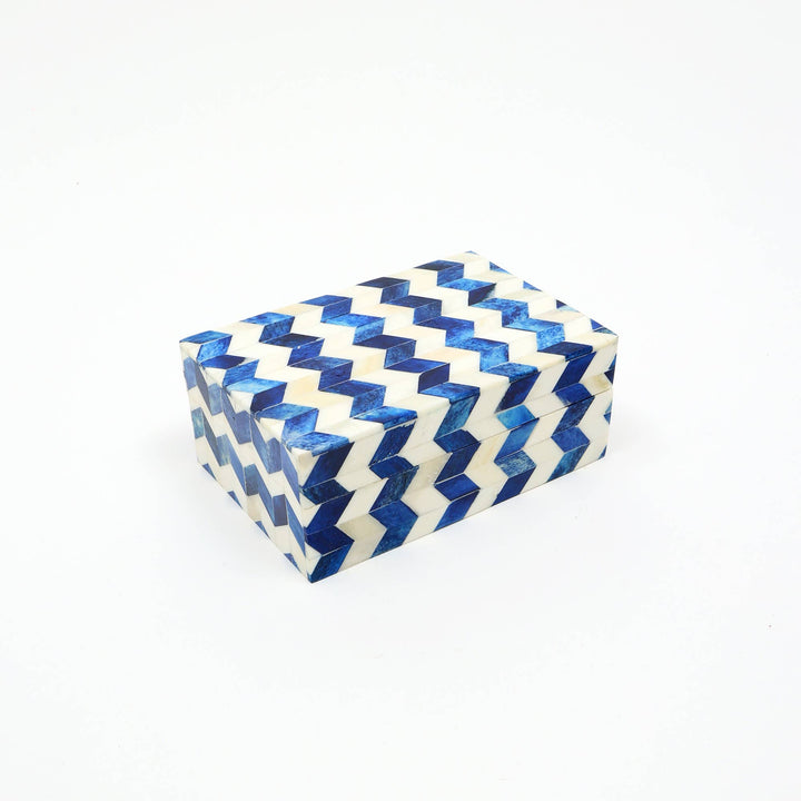 Zany Zigzag Wooden Storage Box 6x4x2.5"