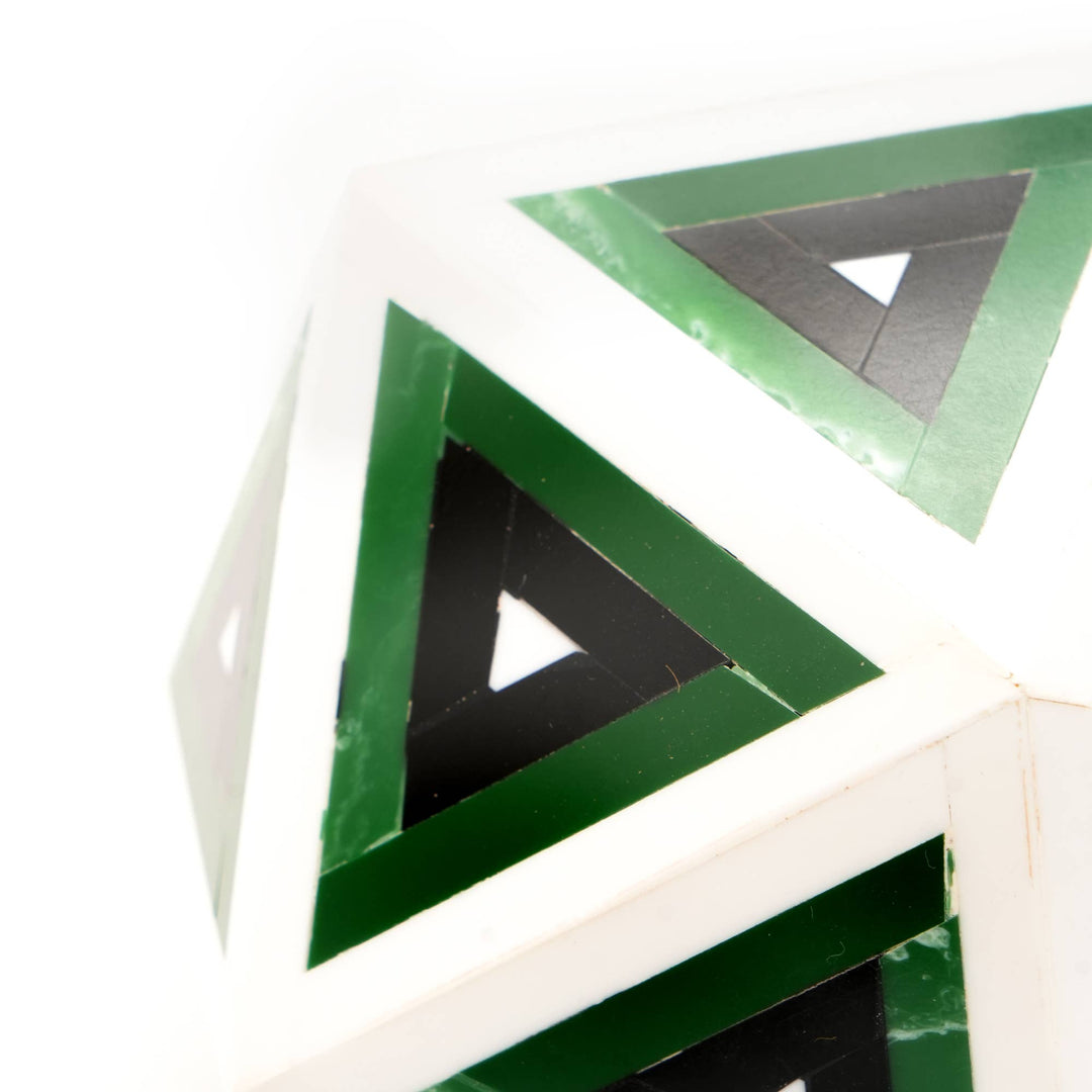 Diamond Decorative Orb Sculpture | Green & Black