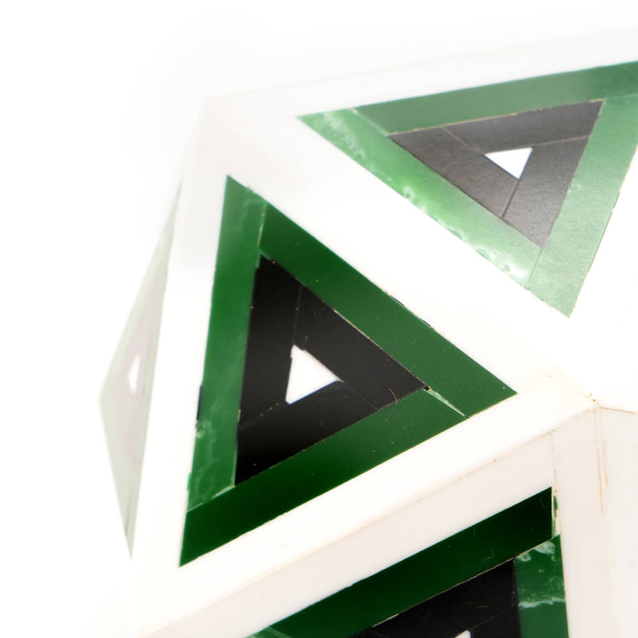 Diamond Decorative Orb Sculpture | Green & Black