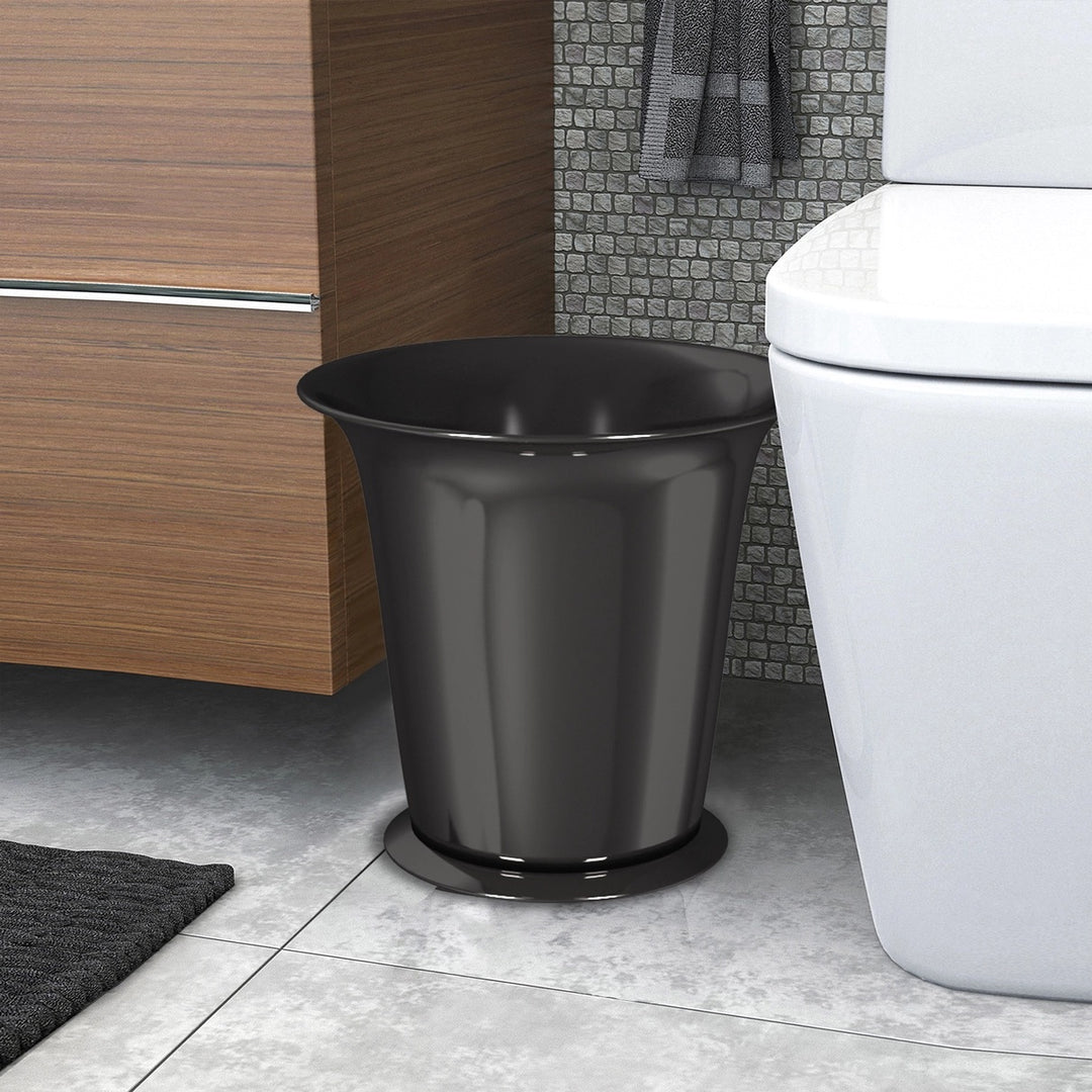 Polished Stainless Steel Trash Basket 7 Qt | Compact & Durable