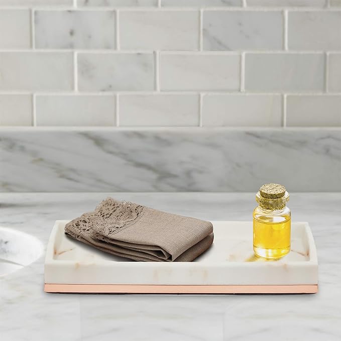 Resin Amenity Tray For Home & Bathroom Accessories | White