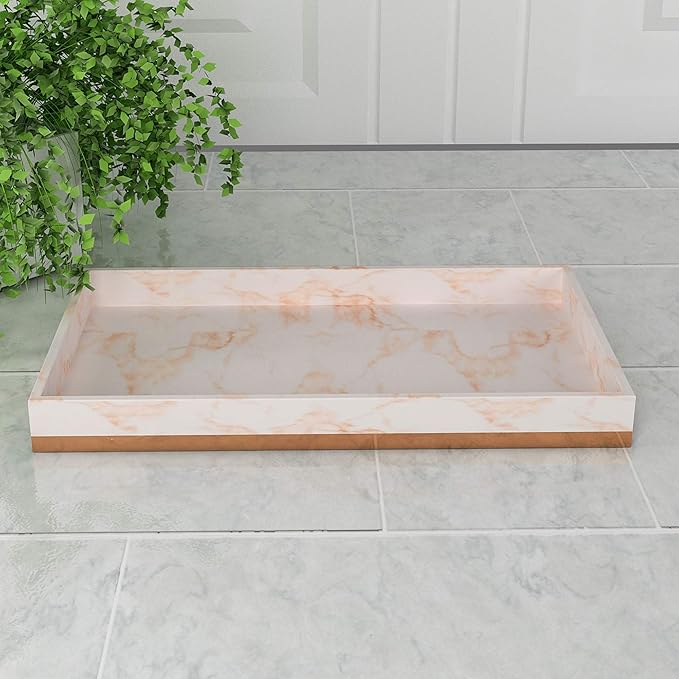 Resin Amenity Tray For Home & Bathroom Accessories | White