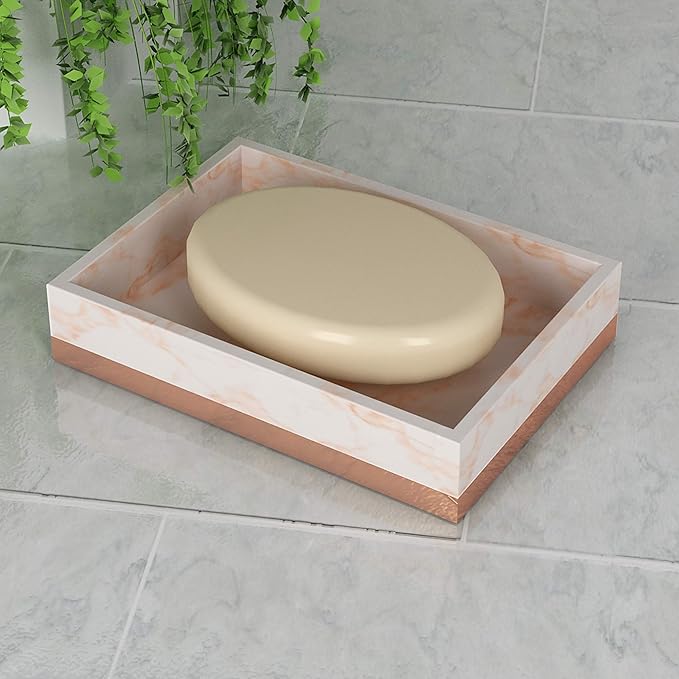 Soap Dish for Bathroom Counter,Shower & Kitchen | Resin/Copper
