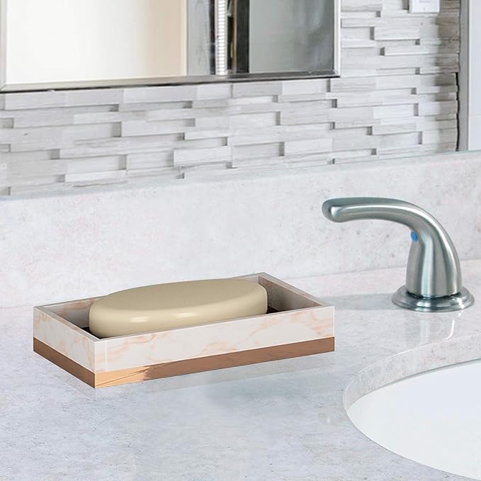 Soap Dish for Bathroom Counter,Shower & Kitchen | Resin/Copper
