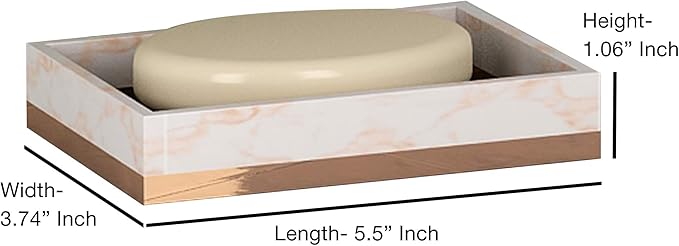 Soap Dish for Bathroom Counter,Shower & Kitchen | Resin/Copper