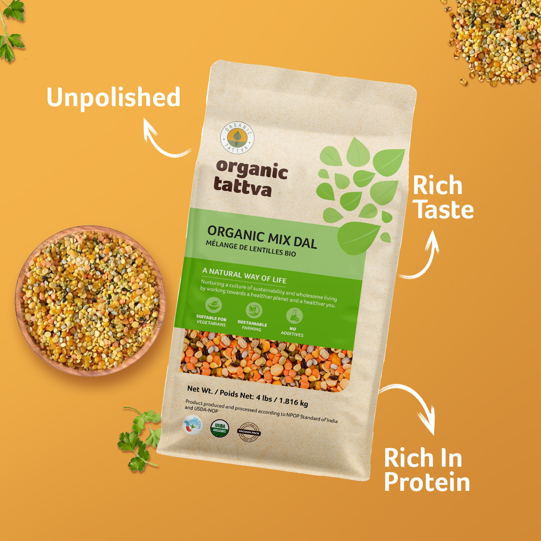 Organic Mix Dal 4 lbs Pack of 5