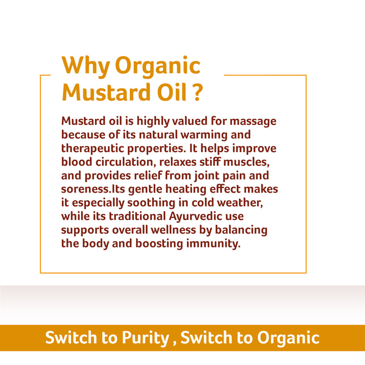 Organic Mustard Oil 1 Litre Pack of 12