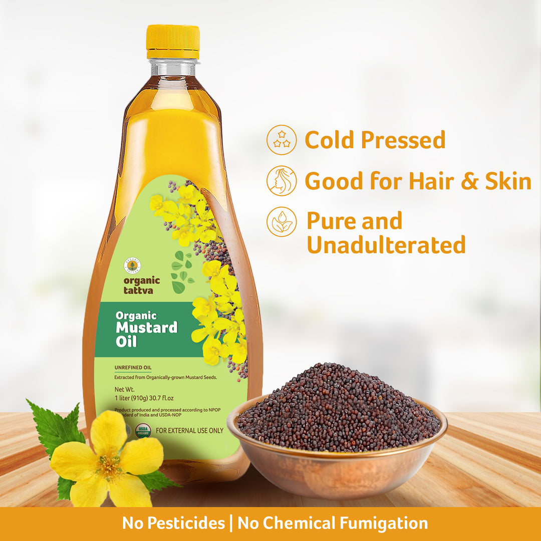Organic Mustard Oil 1 Litre Pack of 12