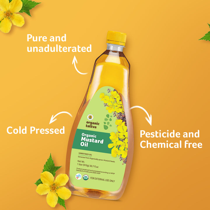 Organic Mustard Oil 1 Litre Pack of 12