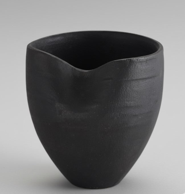 Minimal Black Aluminum Vase | Modern Matte Décor