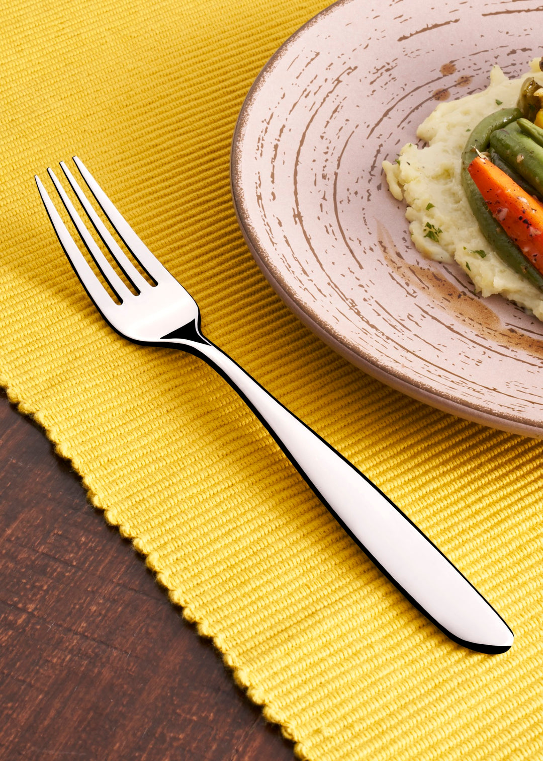 Stainless Steel Salad/Dessert Fork | 7.6", Silver, 12 Pcs