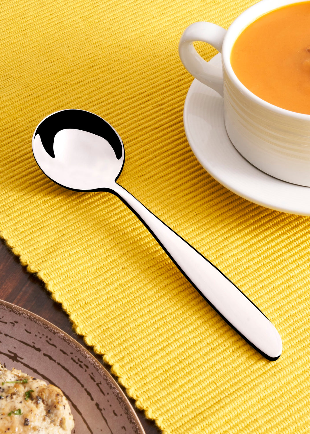 Stainless Steel Soup Spoon Set of 12 | 7", Silver