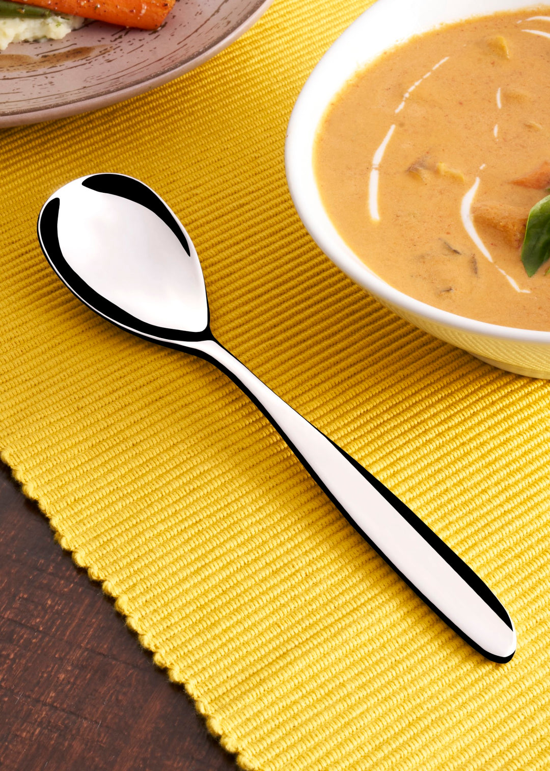 Stainless Steel Dinner Spoon | 8.5", Silver, Set of 12