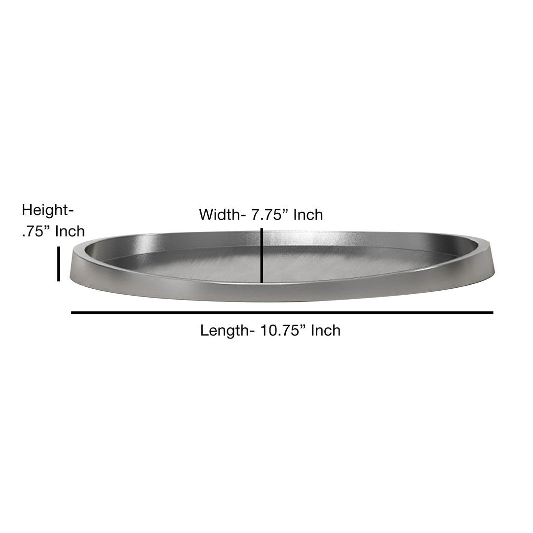 Stainless Steel Storage Organizer Tray for Bathroom Vanity Countertops,Closets,Dressers | Pewter Finish