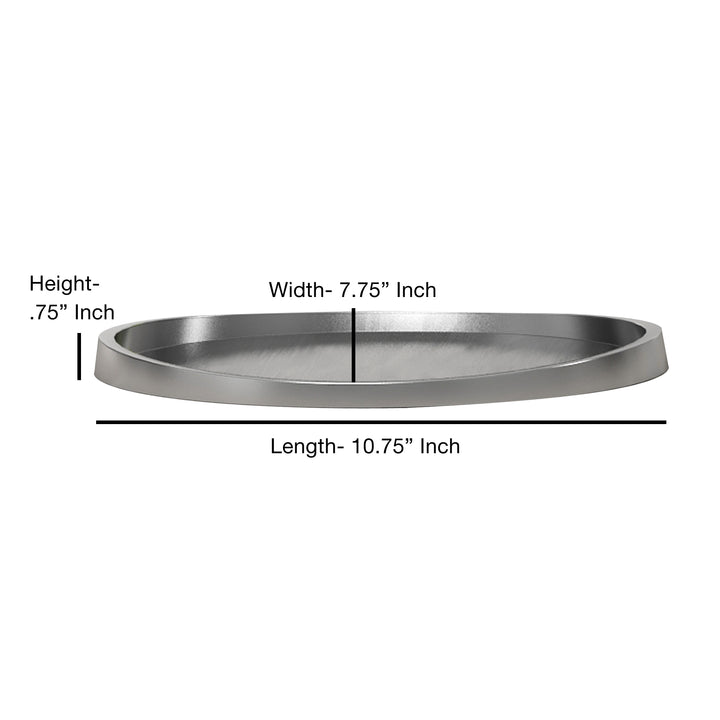 Stainless Steel Storage Organizer Tray for Bathroom Vanity Countertops,Closets,Dressers | Pewter Finish