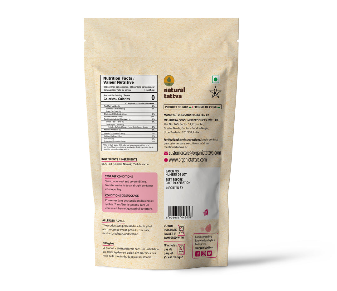 Natural Tattva Himalayan Rock Salt 2 lbs Pack of 10
