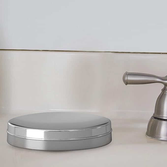 Stainless Steel Bar Soap Dish Tray for Bathroom Vanities, Countertops