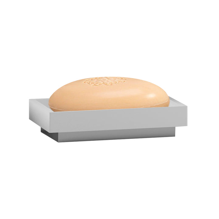 Soap Dish for Bathroom Counter,Shower & Kitchen | Ceramic/Metal Trim