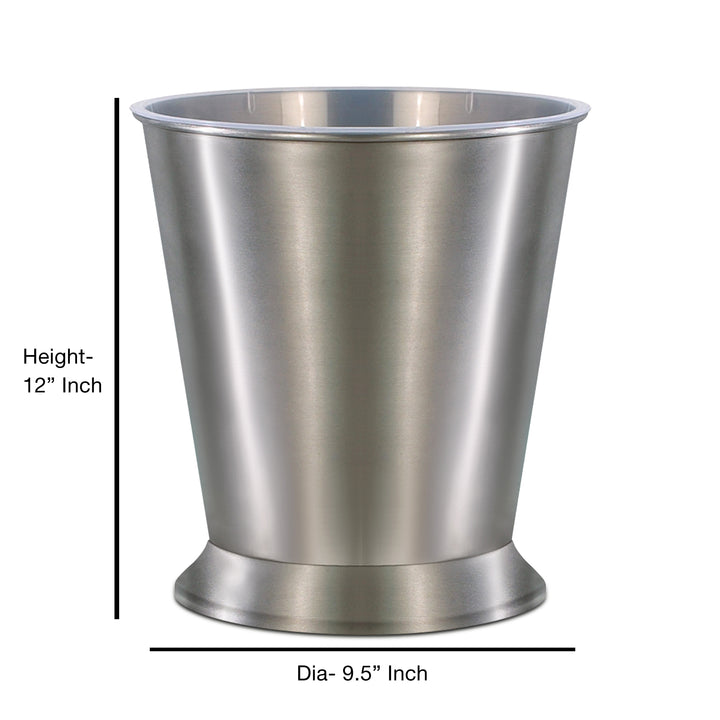 Brushed Steel Wastebasket,7QT