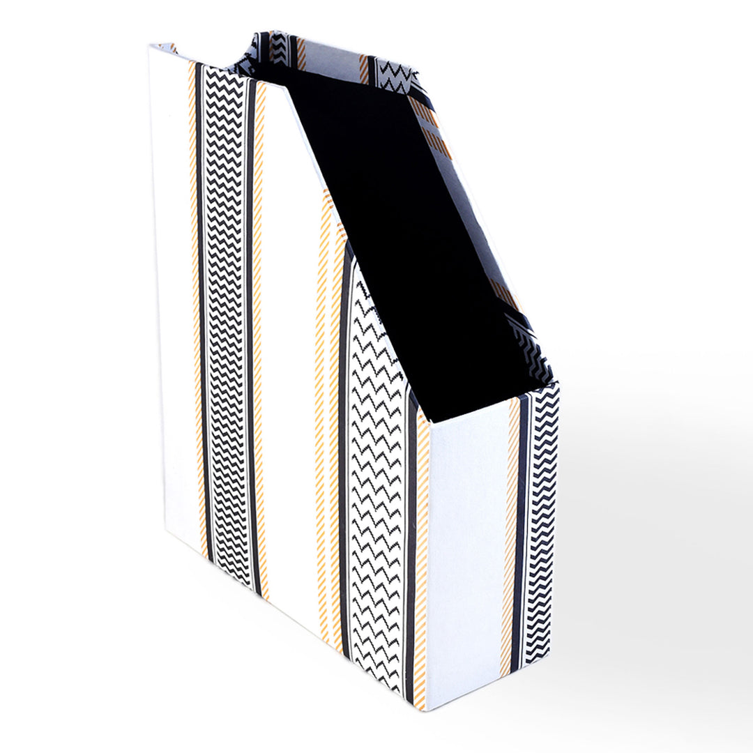 Magazine Holder / White - Recycled Cotton Paper / 10.5 X 3.5 X 12.5 Inches (L X W X H) / Moq - 2 Pcs