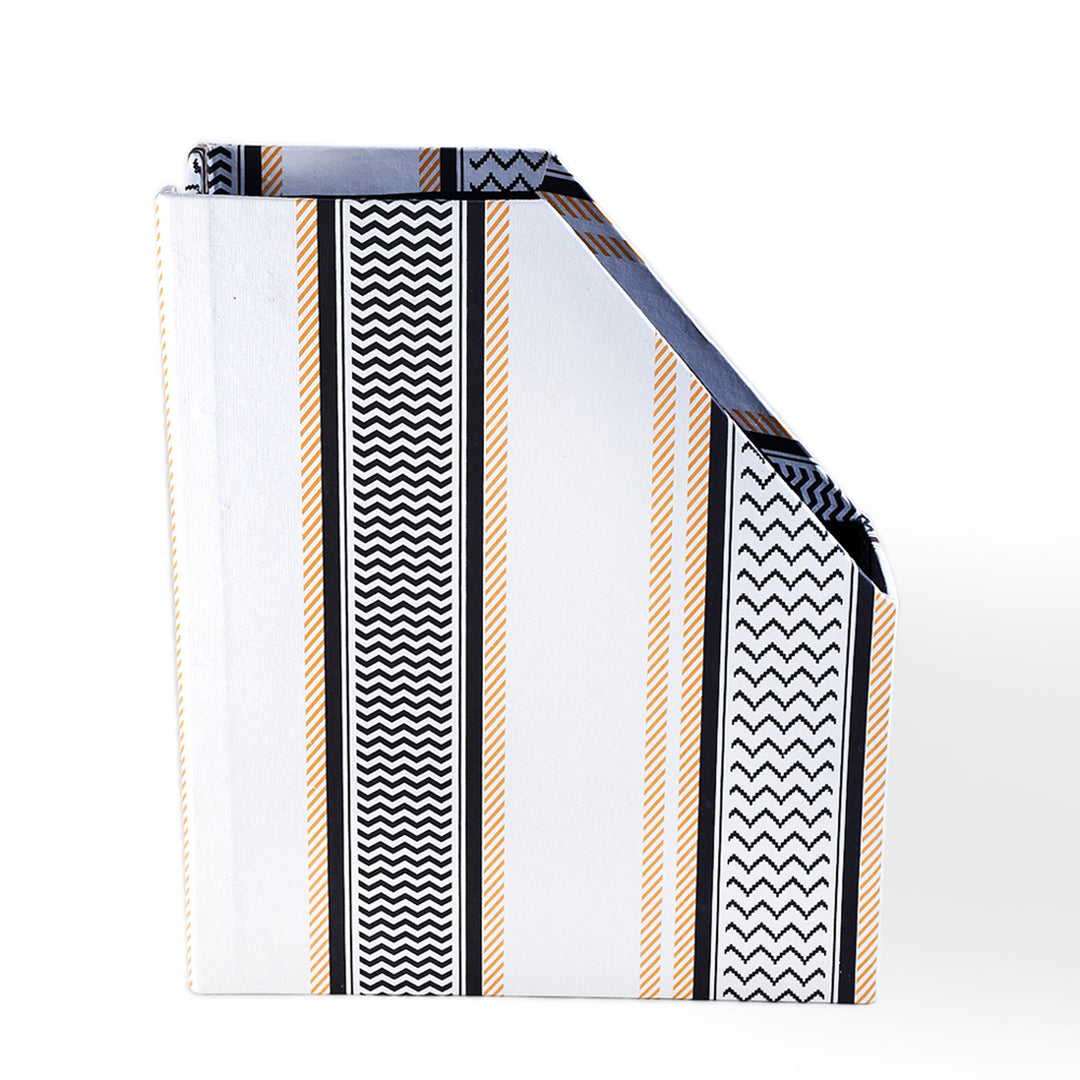 Magazine Holder / White - Recycled Cotton Paper / 10.5 X 3.5 X 12.5 Inches (L X W X H) / Moq - 2 Pcs