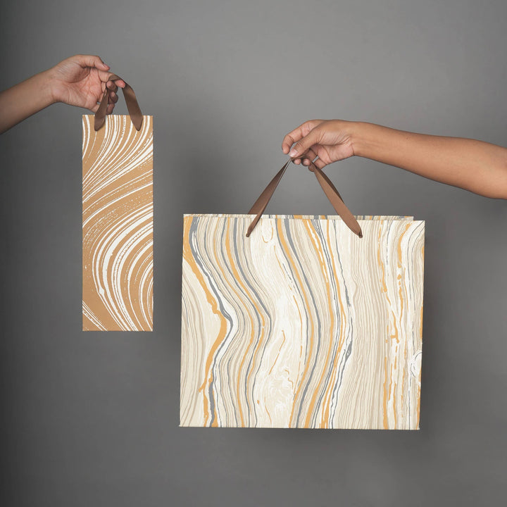 Wine Bag | Handmade Paper Bag | Eco-Friendly Wine Gift Bags for Special Occasions | Pack of 5