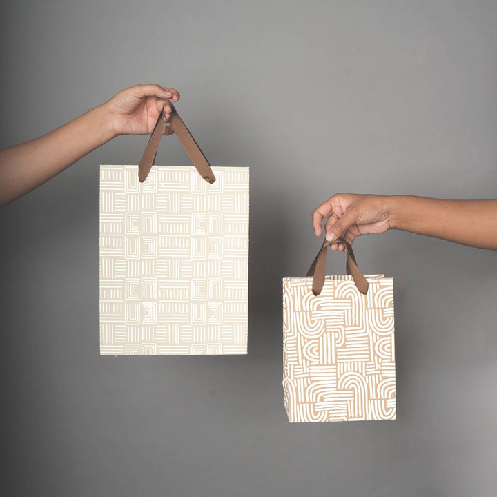 Gift Bag | Handmade Paper Gift Bag | Eco Friendly Reusable Present & Shopping Bags | Set of 5