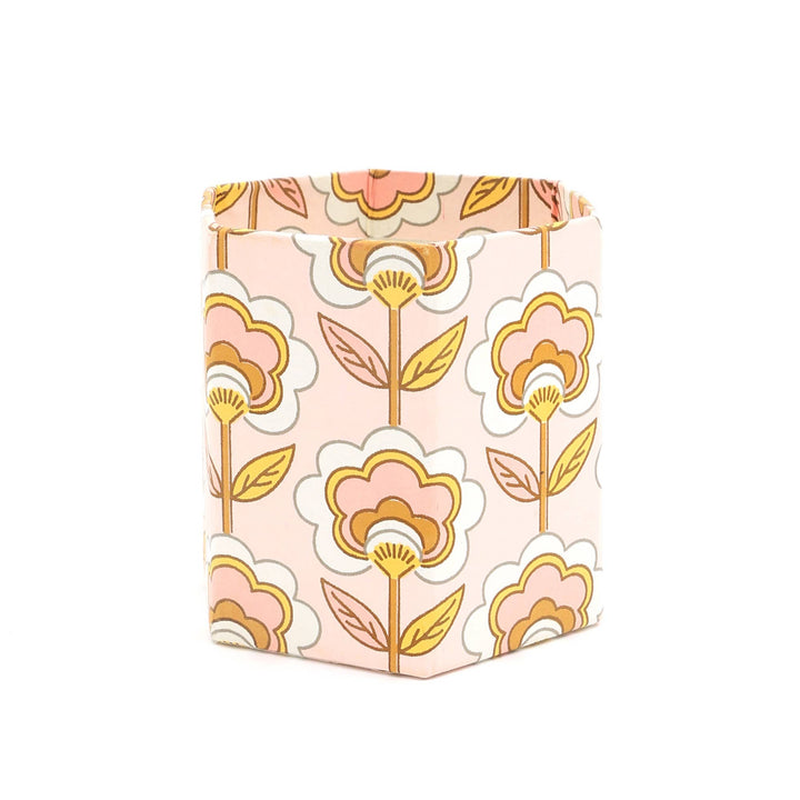 Pen Holder | Handmade Paper & Cardboard Pen Stand | Peach | Stylish Desk Organizer for Office and Home