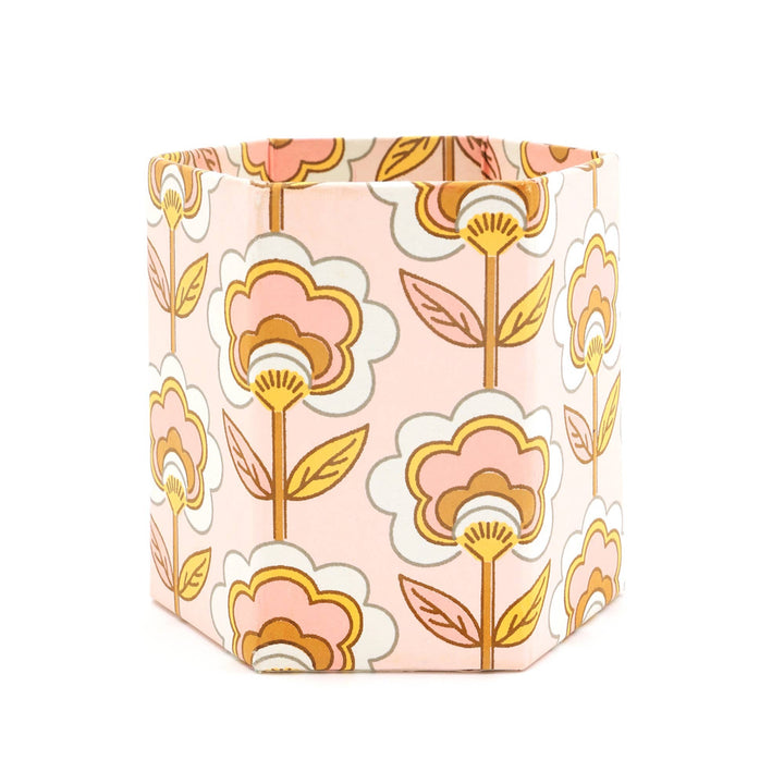 Pen Holder | Handmade Paper & Cardboard Pen Stand | Peach | Stylish Desk Organizer for Office and Home