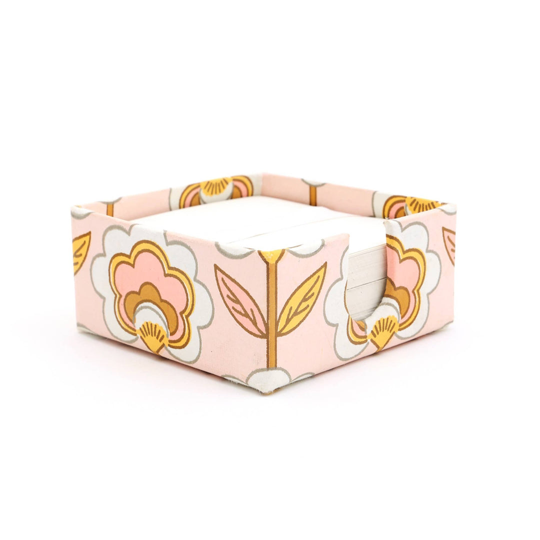 Memo Slip Box | Handmade Paper Box | Eco-Friendly Storage Box for Desk Organization