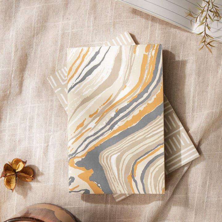 Notebooks | Handmade Paper Floral Notebooks | Elegant Eco-Friendly Journals for Writing and Stationery | Set of 5