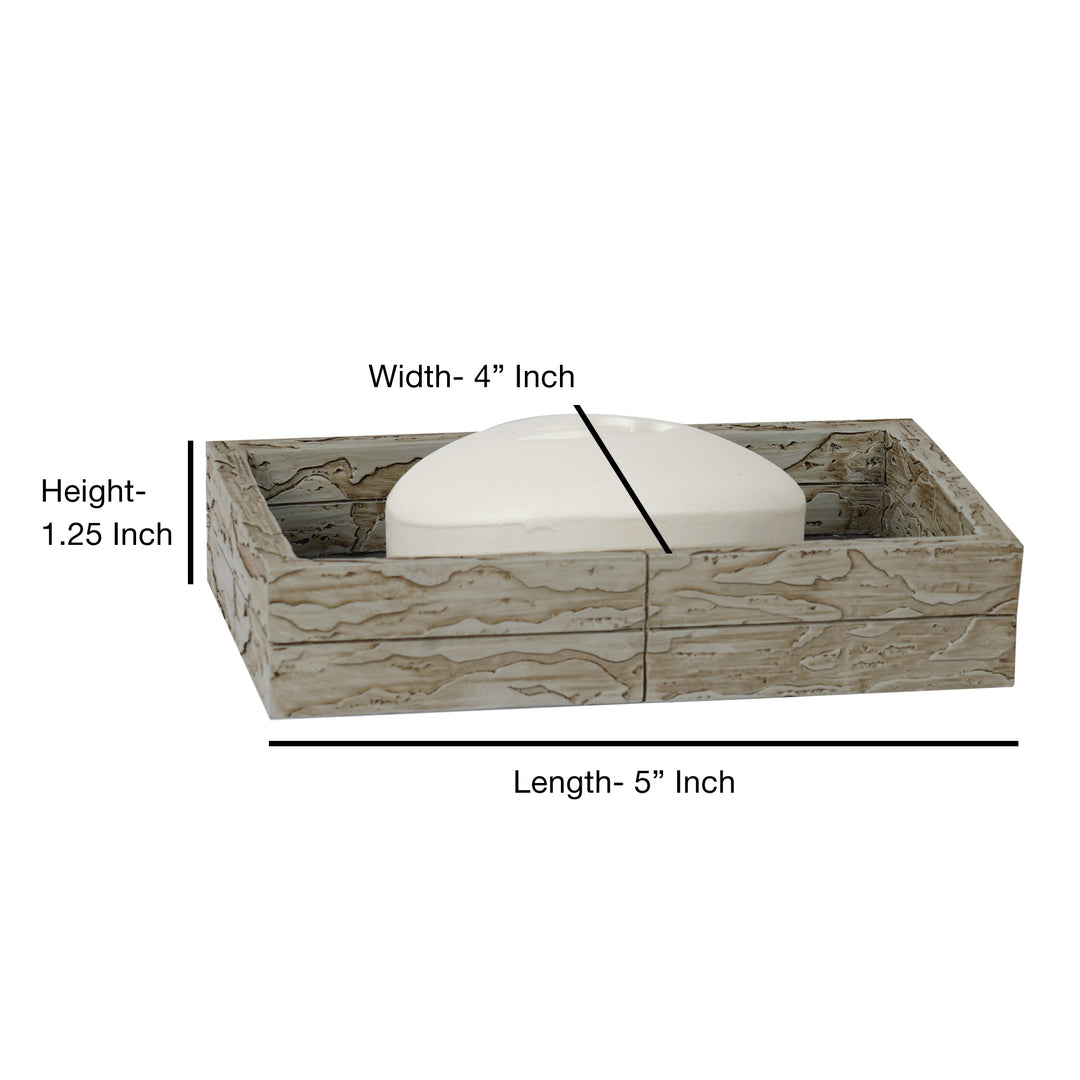 Soap Dish for Bathroom Counter,Shower & Kitchen | Antique Stone Finish