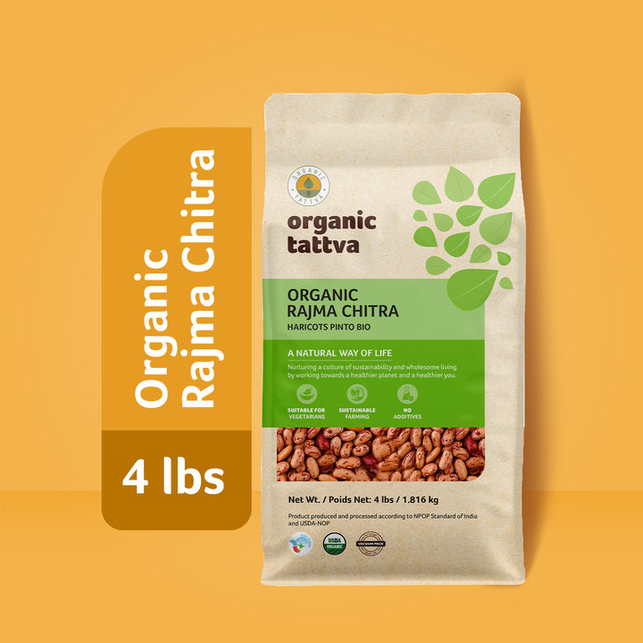 Organic Rajma Chitra 4 lbs Pack of 6