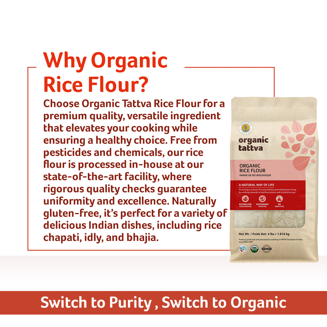 Organic Rice Flour 4 lbs Pack of 6