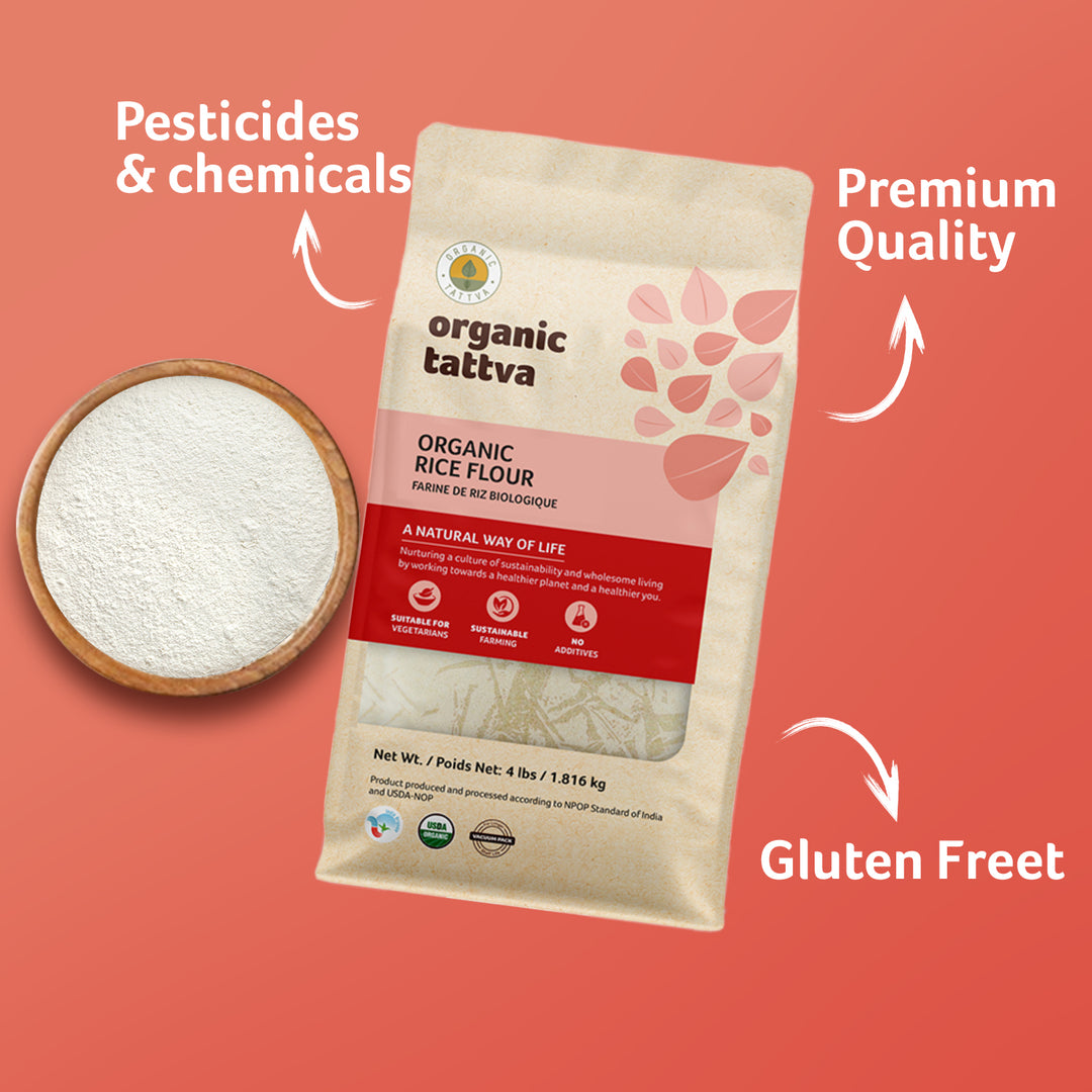Organic Rice Flour 4 lbs Pack of 6