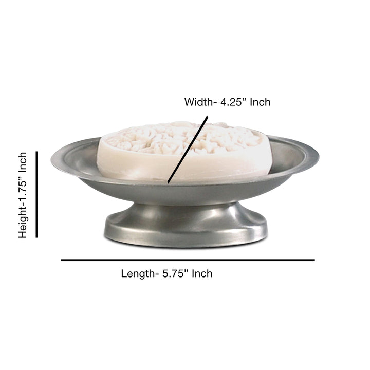Soap Dish for Bathroom Counter,Shower & Kitchen | Brushed Steel
