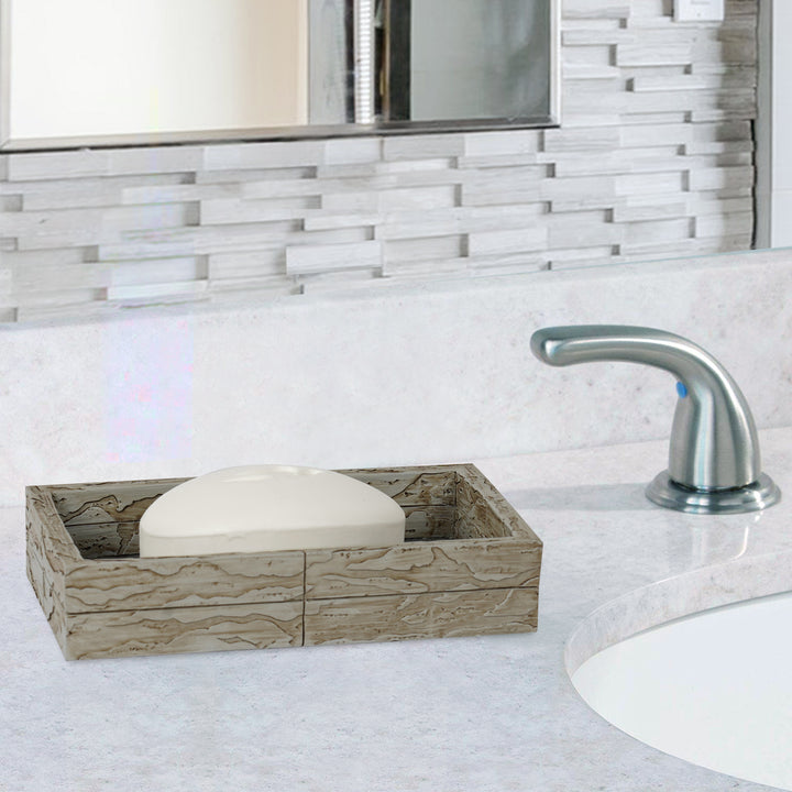 Soap Dish for Bathroom Counter,Shower & Kitchen | Antique Stone Finish
