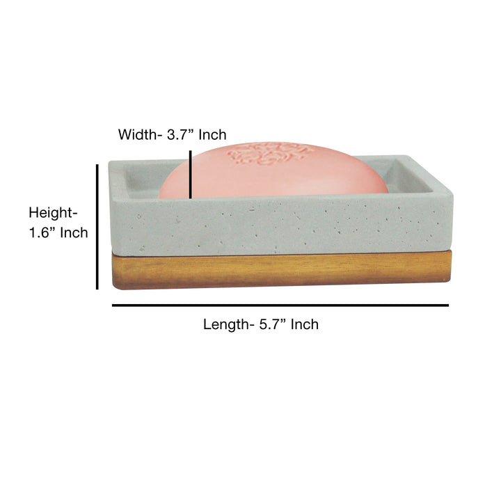 Soap Dish for Bathroom Counter,Shower & Kitchen | Grey Stone/Brown