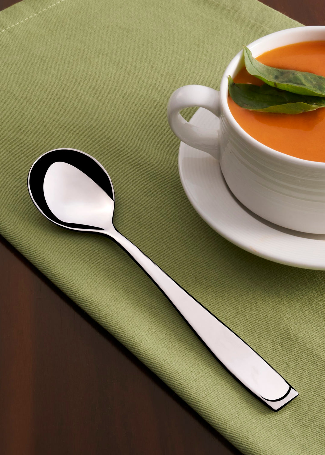 Stainless Steel Soup Spoon Set of 12, 7", Silver
