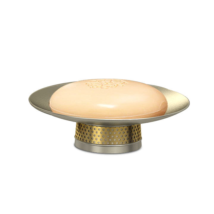 Soap Dish for Bathroom Counter,Shower & Kitchen | Pewter/Gold