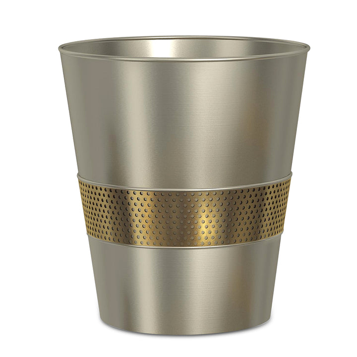 Brushed Steel Wastebasket,7QT