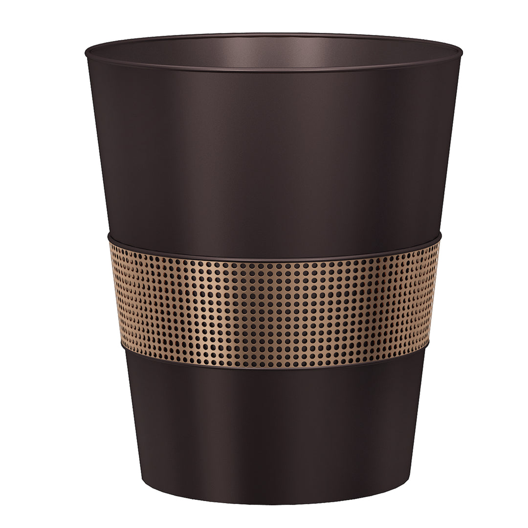 Stainless Steel Home Waste Bin 7 Qt | Modern Bathroom Trash Can | Oil Rubbed Bronze & Copper