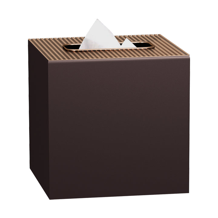 Tissue Box | Stainless Steel Square Facial Tissue Box Holder | Copper/Orb Finish