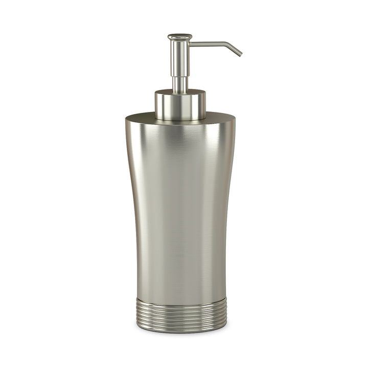 Metal  Liquid Soap Dispenser Pump Bottle | Bathroom Vanity & Kitchen Sink,Holds Soap,Lotion & Sanitizer | Pewter