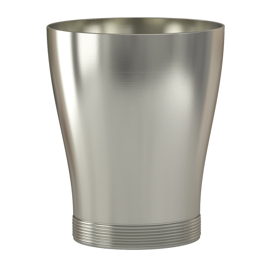 Metal Wastebasket, 7Qt, Matt Pewter