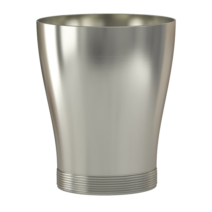 Metal Wastebasket, 7Qt, Matt Pewter