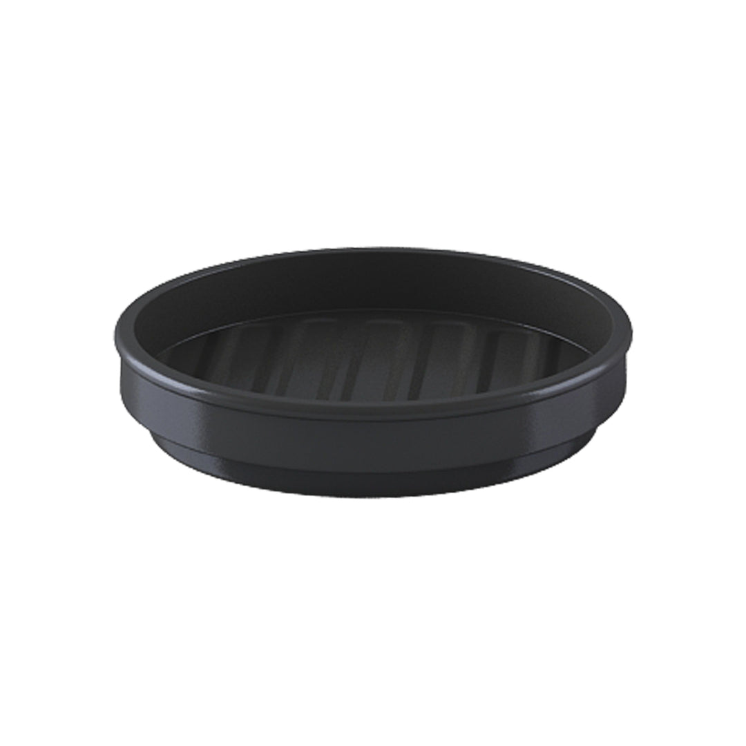 Stainless Steel Soap Dish, 5" x 5" x 1.5", Black Powder-Coated Finish, Rust-Resistant Bathroom Soap Holder