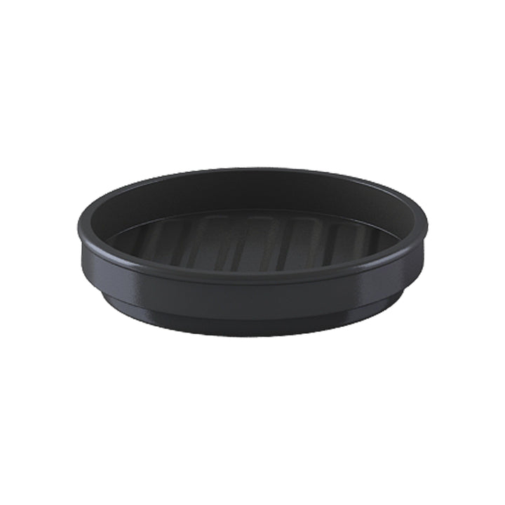 Stainless Steel Soap Dish, 5" x 5" x 1.5", Black Powder-Coated Finish, Rust-Resistant Bathroom Soap Holder